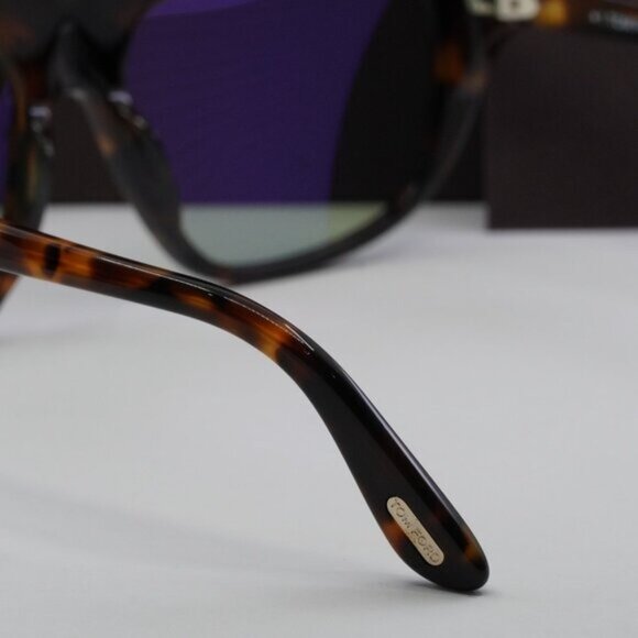 Tom Ford Edward FT1002 52N Aviator Sunglasses - Dark Havana/Green Photochromic - Picture 6 of 9